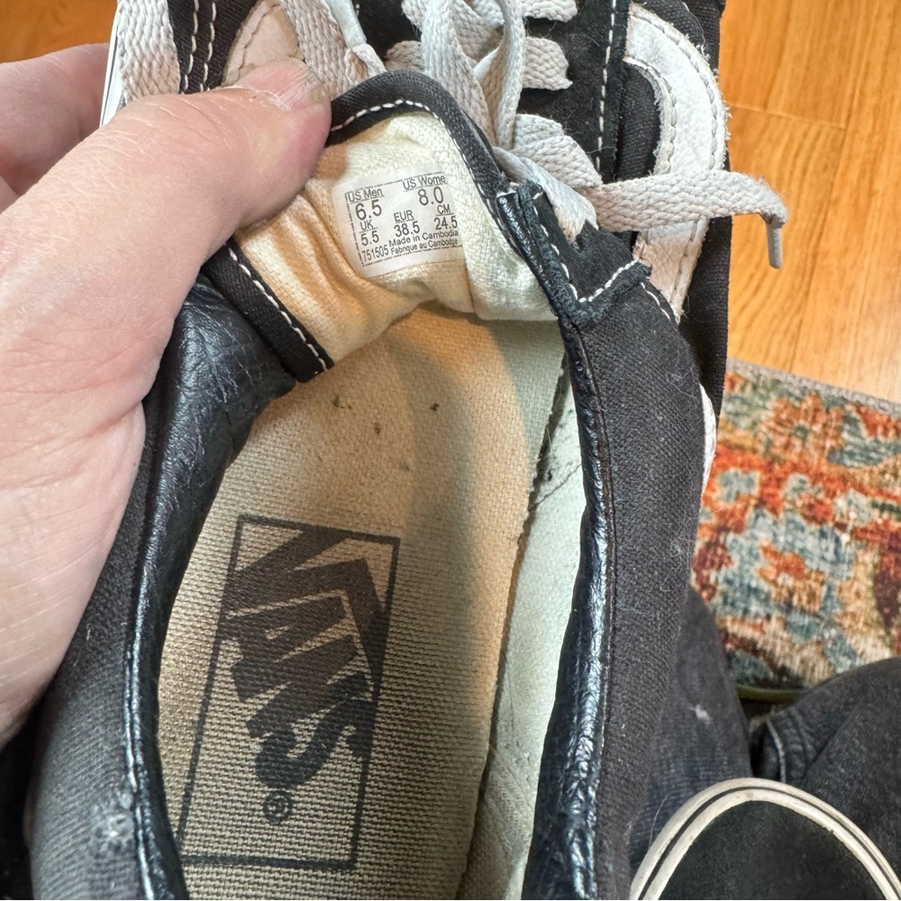 Vans Old Skool Skater Black and White Platform lace up sneakers Men’s 6.5/W 8 - Picture 10 of 10